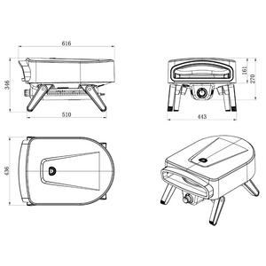Bella X Ivy 14" Gas Fired Pizza Oven